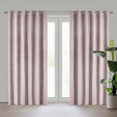 Zasłona Melanie pudrowy róż 215x250