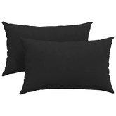 Poduszki na sofę 2 pcs Czarny 50 x 30 cm tkanina