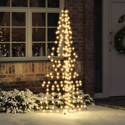 Choinka z 240 diodami LED Ciepła biel 180 cm rattan