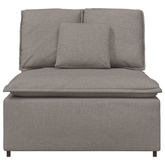 Modułowy moduł centralny sofy z poduszkami Taupe 100 cm