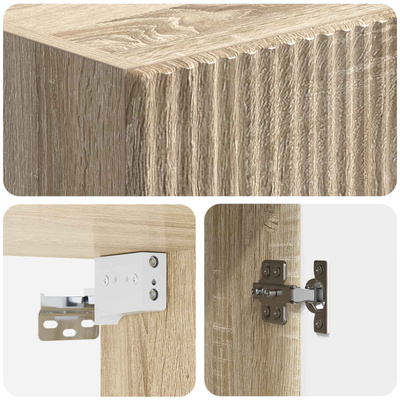Zestaw szafek 2 szt. 33 x 34,5 x 87 cm Drewno inżynieryjne