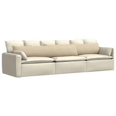 Poduszki na sofę 2 pcs Kremowy 200 x 40 cm tkanina