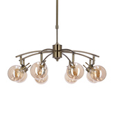 Lentini lampa wisząca patynowy 8x40w g9 klosz bursztynowy