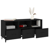 vidaXL Szafka pod TV, czarna, 102x35x50 cm, materiał drewnopochodny