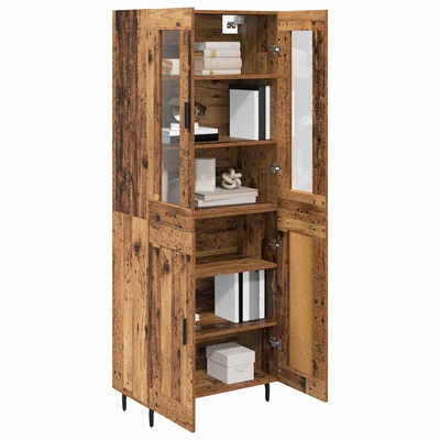 Highboard 2 szt. Stare drewno 69,5 x 34 x 180 cm