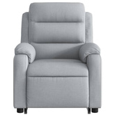 vidaXL Podnoszony fotel masujący, elektryczny, rozkładany, jasnoszary