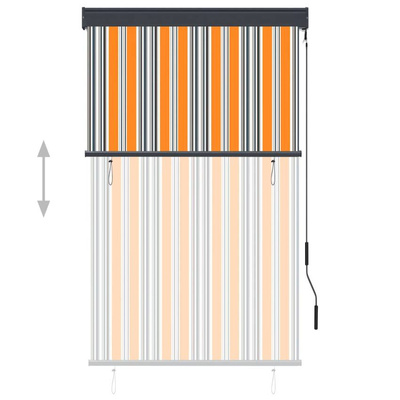 vidaXL Roleta zewnętrzna, 100x250 cm, żółto-niebieska