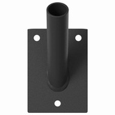 Uchwyt na maszt flagowy Czarny 10,5 x 7,5 x 0,25 cm Stal