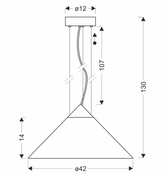 Lampa wisząca Presto 42 szklana złota z kloszem dymionym nad stół GX53