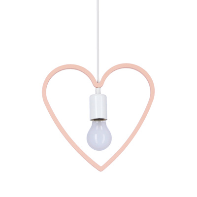 Single Hm Lampa Wisząca 1X20W E27 Iq Kids Różowy+Biały