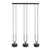 Lampa wisząca GLAM 3 BLACK/STRIPE