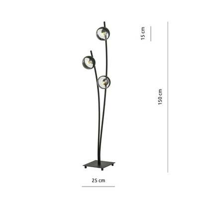 Lampa stojąca HUNTER LP3 BLACK/STRIPE