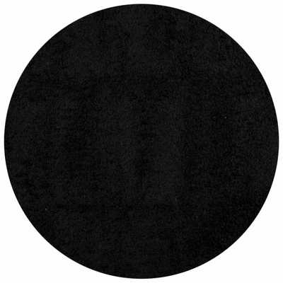 vidaXL Dywan z długim włosiem PAMPLONA, czarny, Ø 80 cm