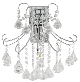 Lampa ścienna kinkiet kryształowy BARCELONA 1x60W E27 srebrny