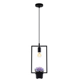 Lampa wisząca z doniczką, MEA, roślina, prostokąt, IP20, E27, EDO777546 EDO Solutions