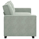 Sofa 3-osobowa, jasnoszara, 220x78x84 cm, tapicerowana aksamitem