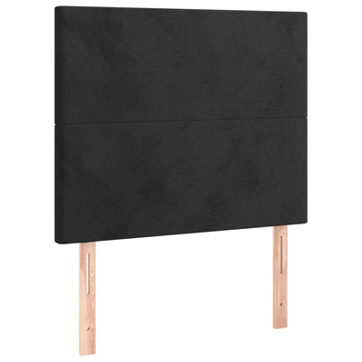 vidaXL Łóżko kontynentalne z materacem, czarne, aksamit 100x200 cm wariant 8