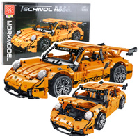 Klocki Konstrukcyjne Samochód GT Racing Pomarańczowy 1:14 1268 el.