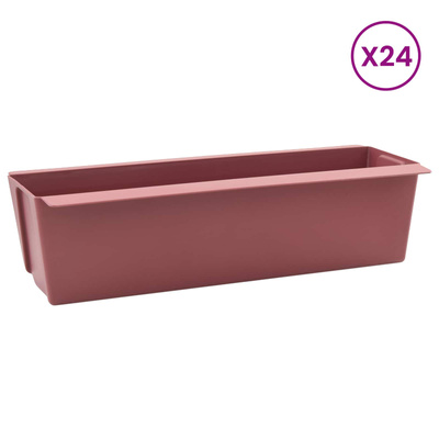 Skrzynki na kwiaty do palet euro 24 pcs brązowy