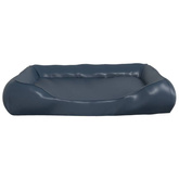 vidaXL Legowisko dla psa, ciemnoniebieskie, 80x68x23cm, sztuczna skóra