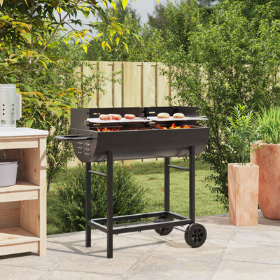 Grill węglowy 96,5 x 42,5 x 88,5 cm Czarny