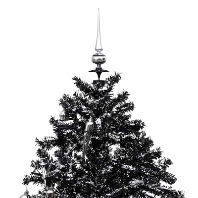 Choinka sypiąca śniegiem, podstawa parasolowa, czarna, 170 cm