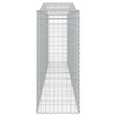 Kosze gabionowe, 10 szt, 400x50x120/140cm, galwanizowane żelazo