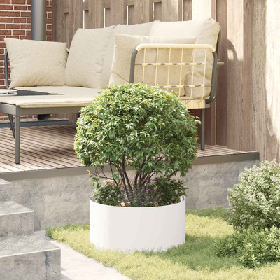 Pierścień doniczki 5 pcs Biały 40 x 40 x 20 cm Stal zimnogięta