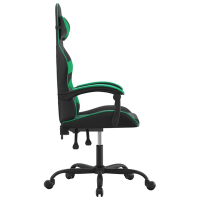 vidaXL Fotel gamingowy, czarno-zielony, sztuczna skóra wariant 7
