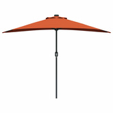 Parasolka ogrodowa terakota 294 x 150 x 224 cm Poliester i Stal