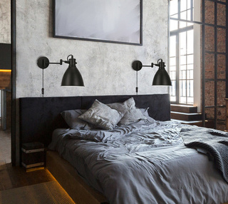 Truck lampa kinkiet czarny+złoty 1X40W E27 złoty 21-05915