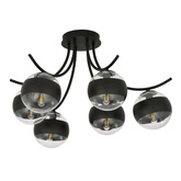 Lampa sufitowa BOSTON 6 BLACK/STRIPE