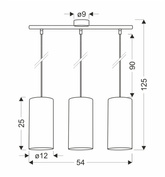 Aragona lampa wisząca 3x60 e27 abażur korkowy