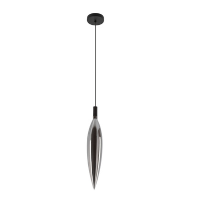 Lampa wisząca Nordic szklana pojedyncza dymiony klosz do jadalni