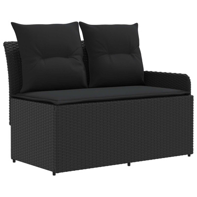 Zestawy mebli 4 szt. Czarny Rattan PE