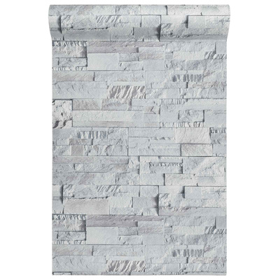 Tapeta 3D z kamieniem jasnoszary 10 x 0,53 m