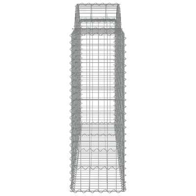 Kosze gabionowe, 15 szt, 200x50x120/140cm, galwanizowane żelazo