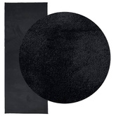 vidaXL Dywan OVIEDO z krótkim włosiem, czarny, 80x200 cm