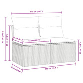 2-cz sofa ogrodowa z poduszkami, jasnoszary, rattan PE i akacja