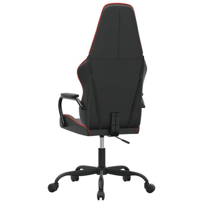 vidaXL Fotel gamingowy, czarno-czerwony, sztuczna skóra
