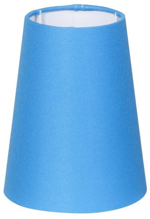 Abażur niebieski stożek 15x12,5cm E14 tkanina/PCV Cone Candellux 77-10551
