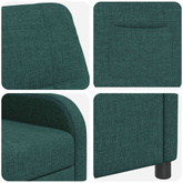 Fotel recliner Ciemnozielony tkanina