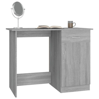 vidaXL Biurko, szary dąb sonoma, 100x50x76 cm, materiał drewnopochodny