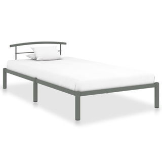Rama łóżka, szara, metalowa, 90 x 200 cm model standard