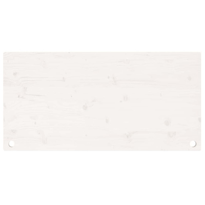 vidaXL Blat biurka, biały, 100x60x2,5 cm, lite drewno sosnowe