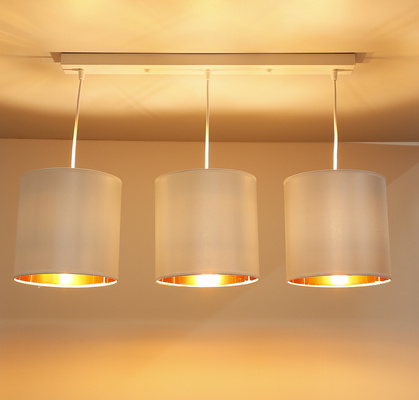Lampa wisząca z abażurami Atlanta biała potrójna nad stół nowoczesna