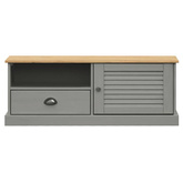 vidaXL Szafka pod TV VIGO, szara, 106x40x40 cm, lite drewno sosnowe