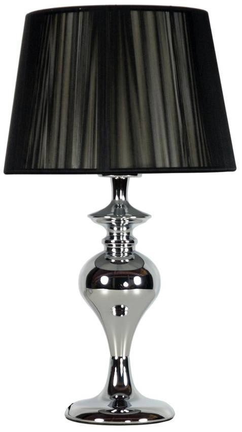 Lampka nocna Gillenia srebrno-miedziana z abażurem E27 1x60W