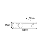 Listwa sufitowa do sypialni, klosze i reflektory K-6030 z serii NANO