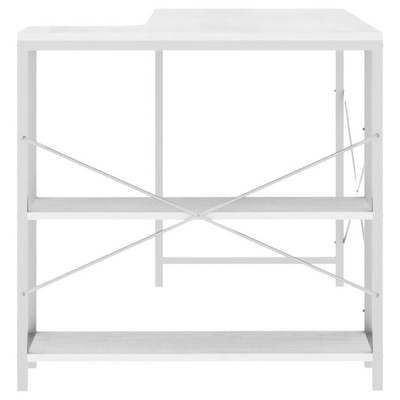 vidaXL Biurko komputerowe, białe 110x72x70 cm, materiał drewnopochodny